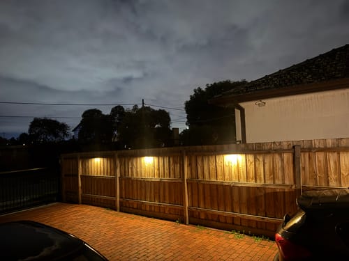 Customer photo review of Solar Wall Light with Motion Sensor