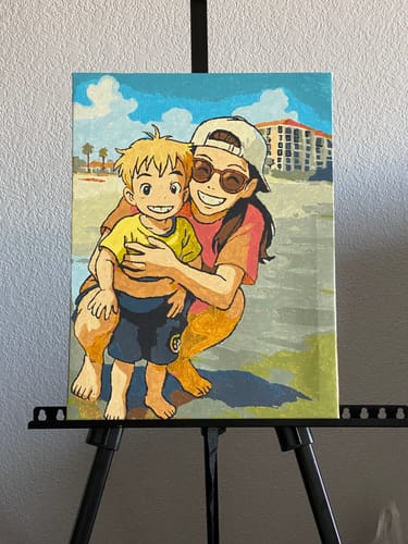 Customer photo review of Custom Paint by Numbers Kit for Personalized Artwork