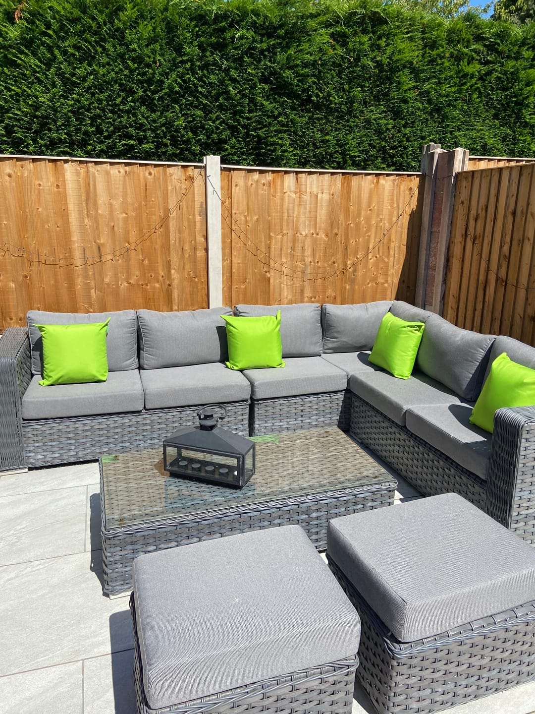 Customer photo review of Water Resistant Outdoor Scatter Cushion Garden Square Cushions Furniture Pillows
