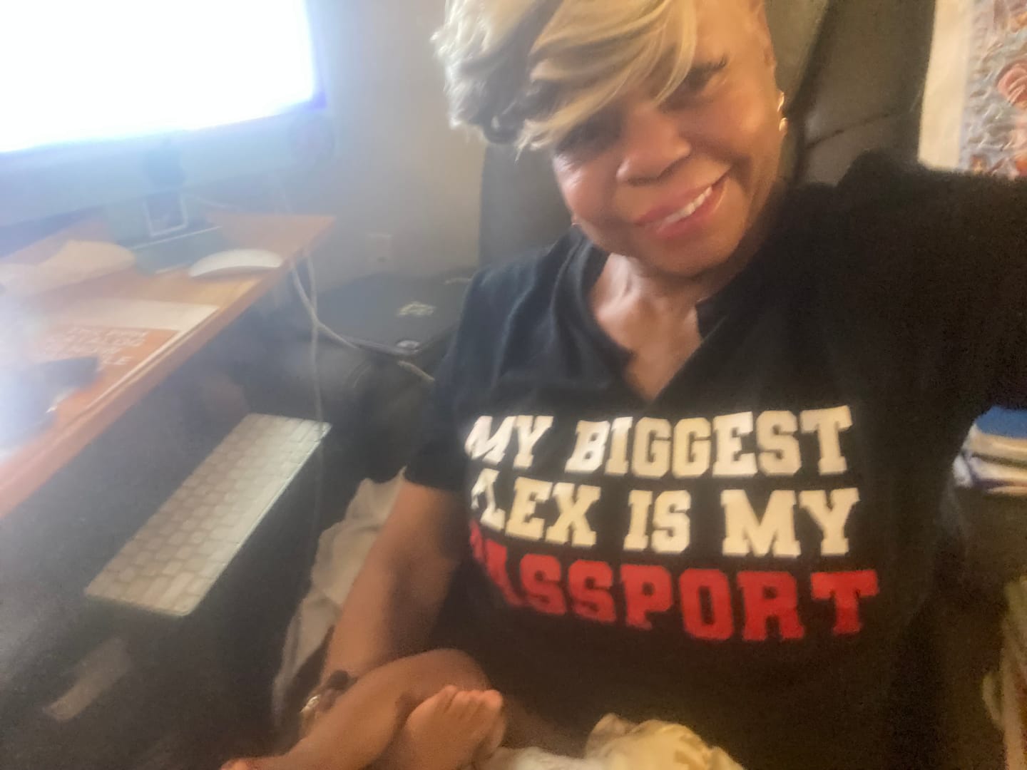 Customer photo review of My Biggest Flex Unisex T-Shirt - Black