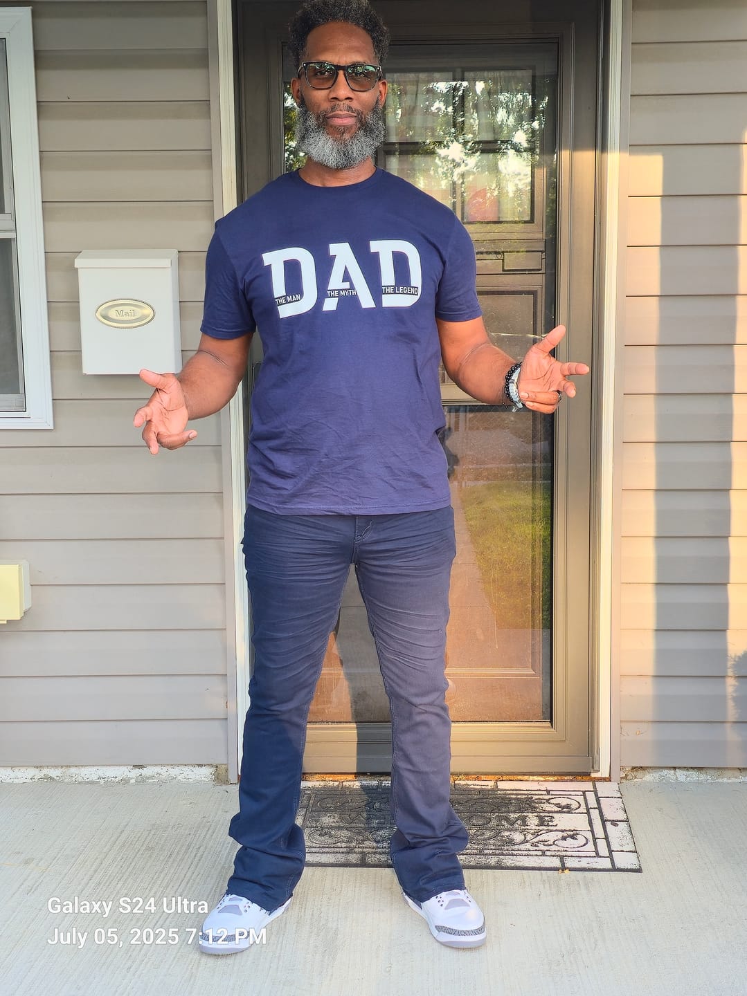 Customer photo review of Vortex Stacked Denim Jeans (Navy)