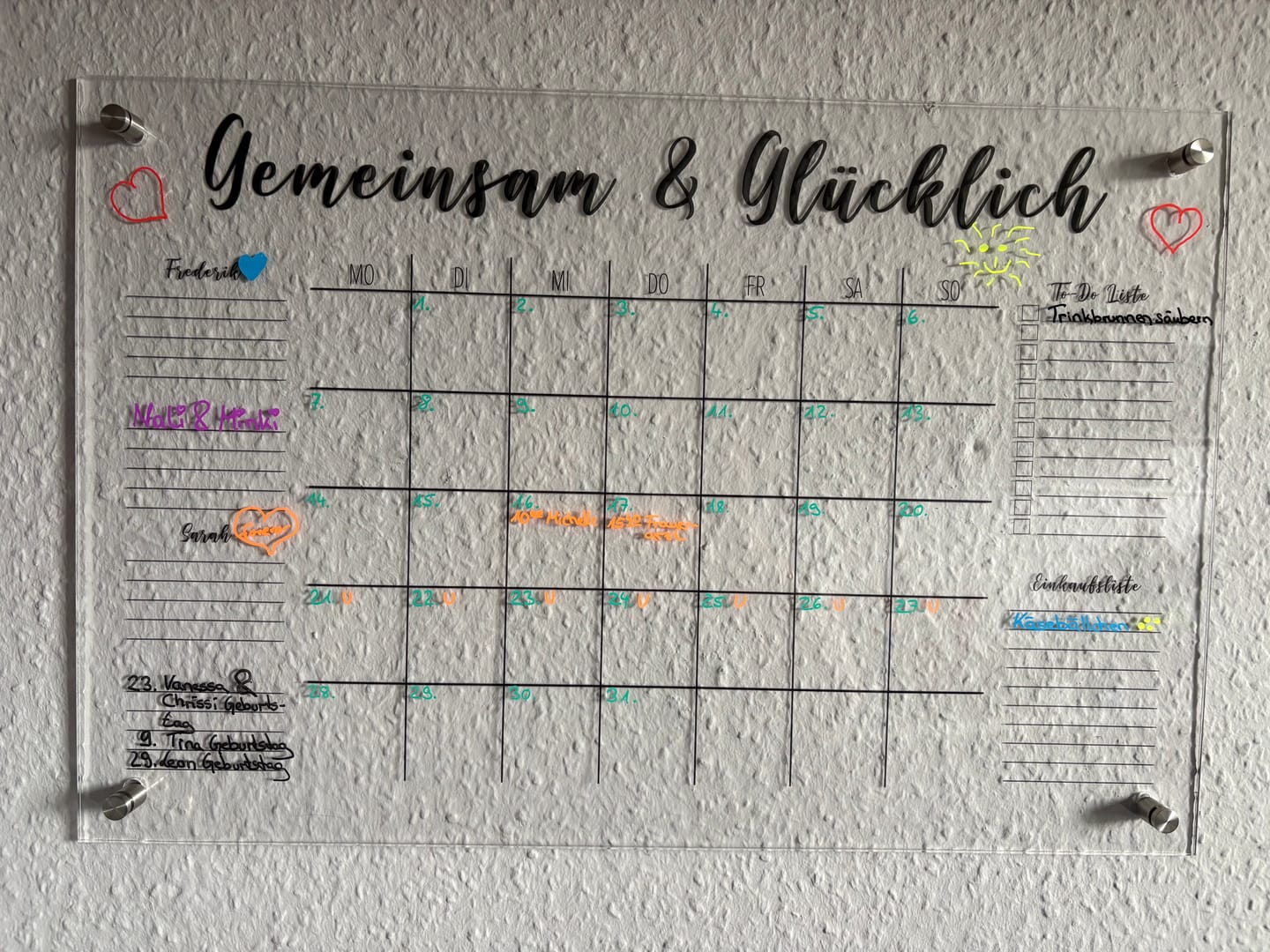 Customer photo review of 4-Namen Familienplaner