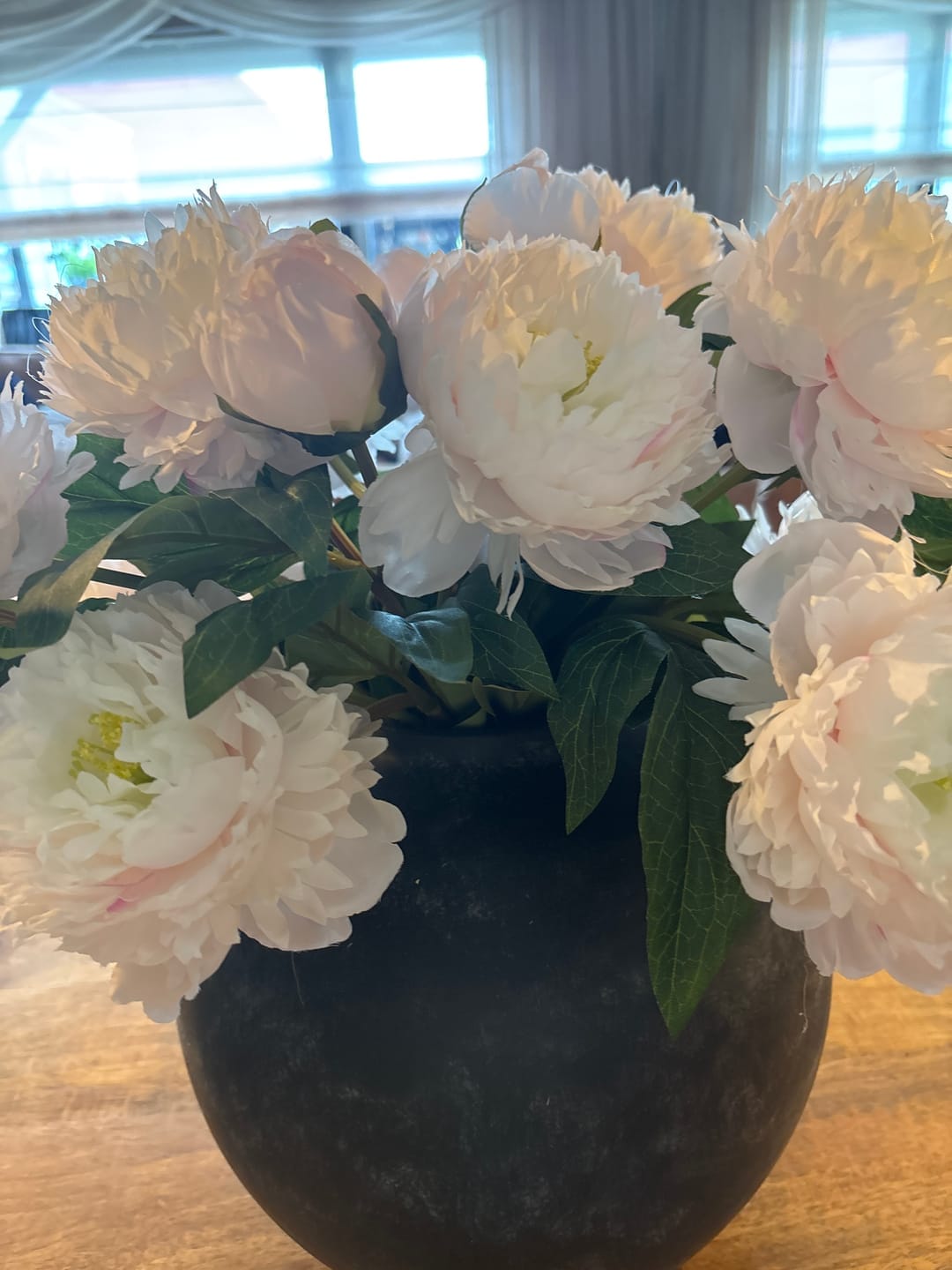 Customer photo review of Pivoines - Rose Pâle (6 tiges / 18 têtes de fleurs)