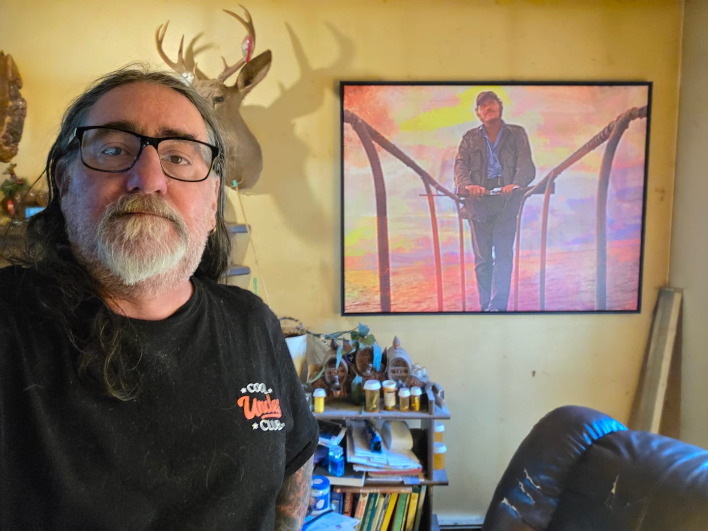 Customer photo review of Jaws Quint Sunset Wall Art