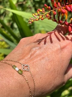 Customer photo review of Pavé Clover Bracelet