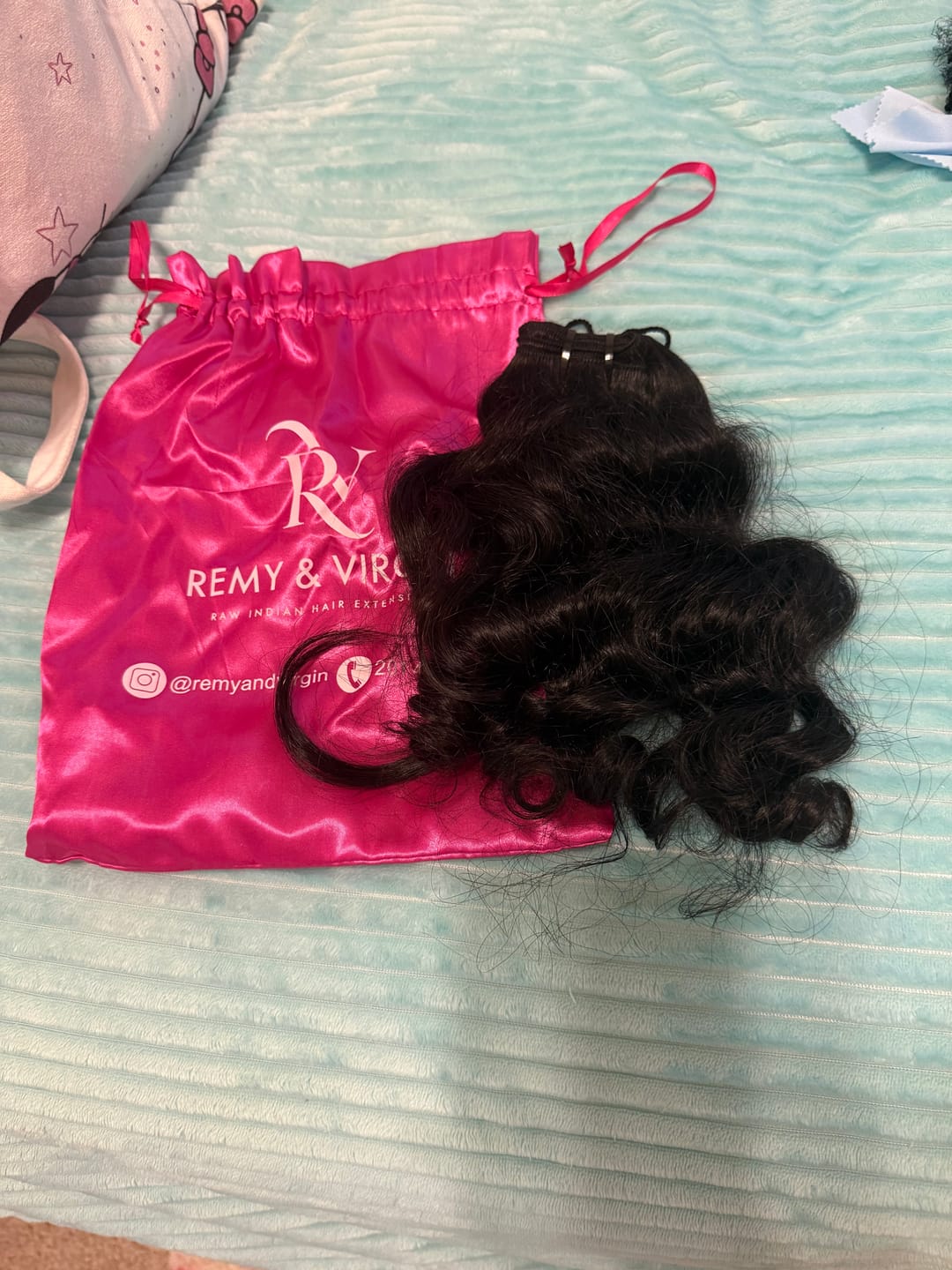 Customer photo review of Raw Indian Curly Hair