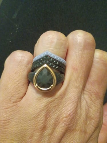 Customer photo review of GIFT RING Women's Couture Silicone Stackable Rings. Stylish Design, Comfortable & Durable Wedding Band