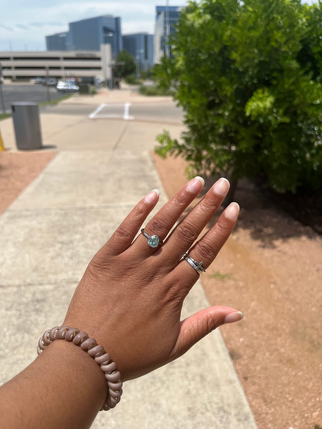 Customer photo review of Dainty Pixel Ring PREORDER