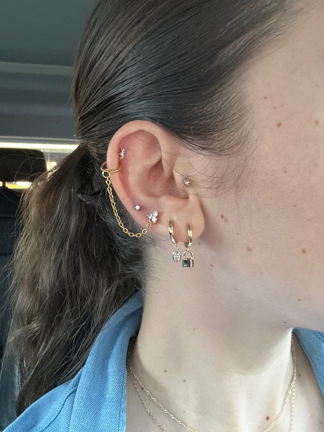 Customer photo review of Glitter CZ Seamless Hoop (Single)