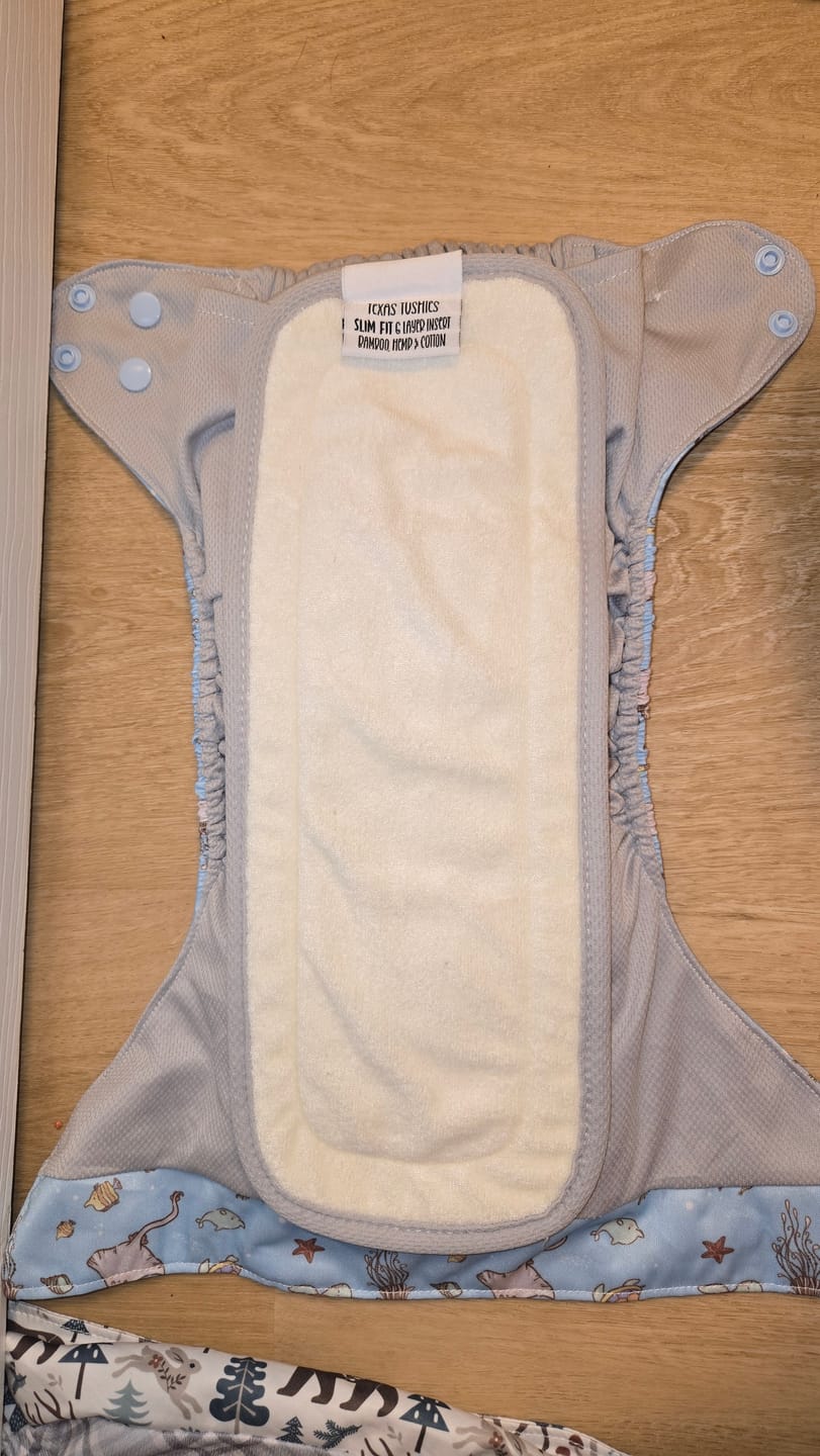 Customer photo review of Slim Fit - 6 layer Natural Fiber Cloth Diaper Inserts