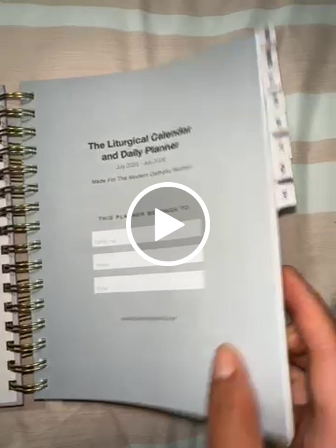 Customer video review of Catholic Academic Liturgical Planner // Mini Layout