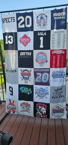 Customer photo review of Classic T-Shirt Blanket