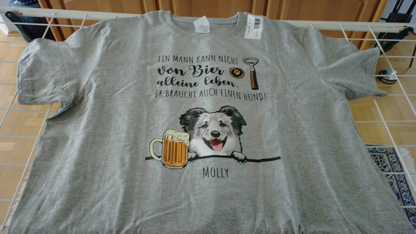 Customer photo review of Bier & Wuff - Individuelles T-Shirt