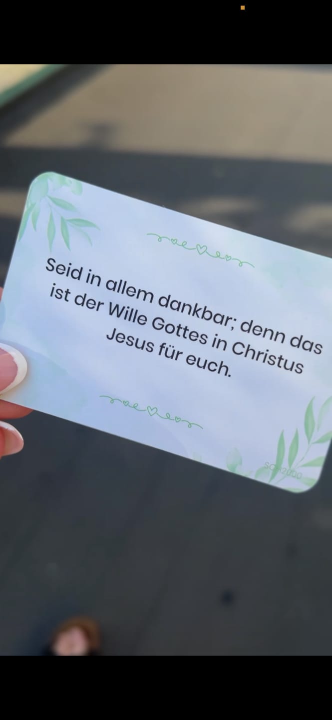 Customer photo review of Wort im Herzen · Basis-Set mit 48 Lernkarten · Bibelverse