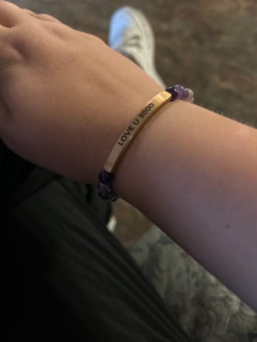 Customer photo review of CUSTOM ENGRAVED PREMADE BRACELET (POS)