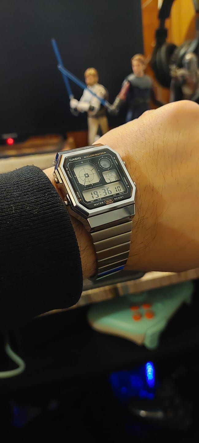 Customer photo review of Reloj Casio Vintage A130WE-1A Nuevo Twin-Graph Negro