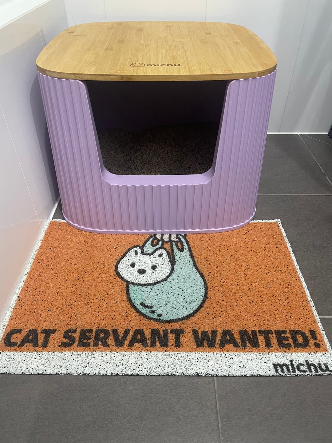 Customer photo review of Michu XXL Stella Deluxe Cat Litter Box - Spacious Design