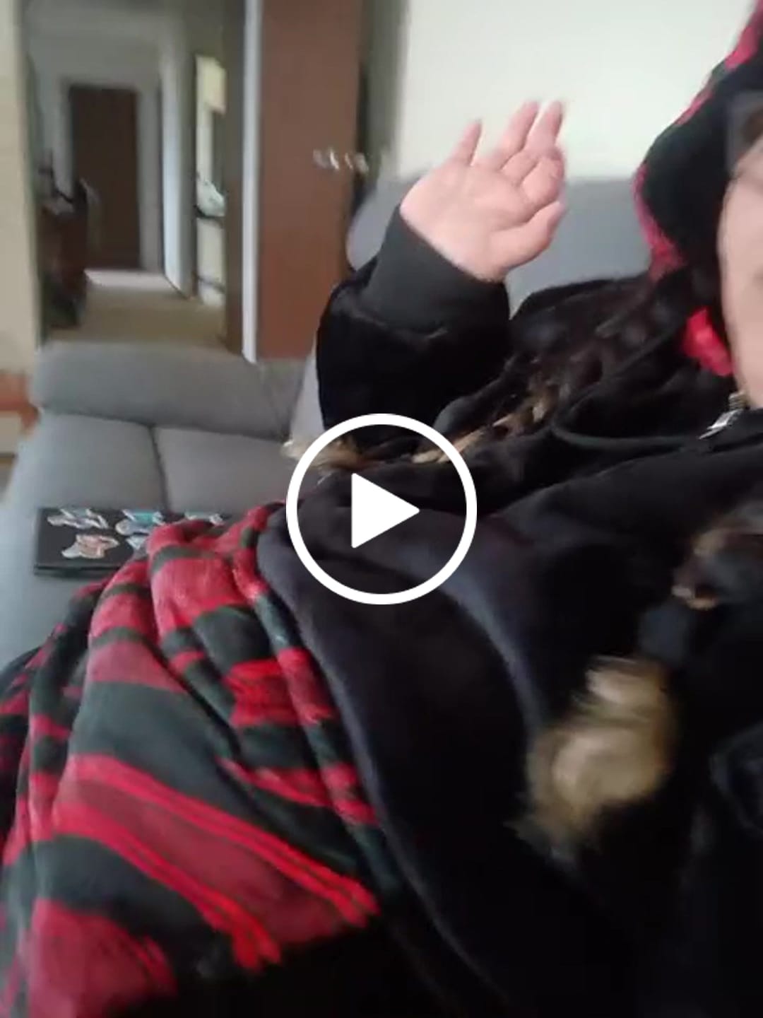 Customer video review of ADULT BLANKET HOODIE - MANGU