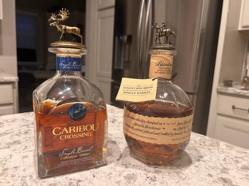 Customer photo review of Blantons Bourbon & Caribou Crossing Single Barrel Canadian Whiskey Bundle