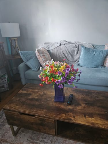 Customer photo review of Bulk 20 Bundles Artificial Flowers for Outdoor Fake Plants for Spring Decoration Wholesale