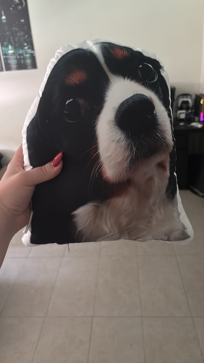 Customer photo review of Personalisiertes Hundekissen