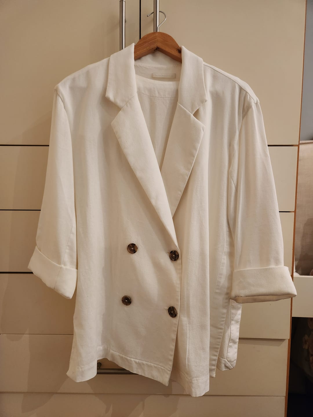 Customer photo review of Blazer Sândalo Off White