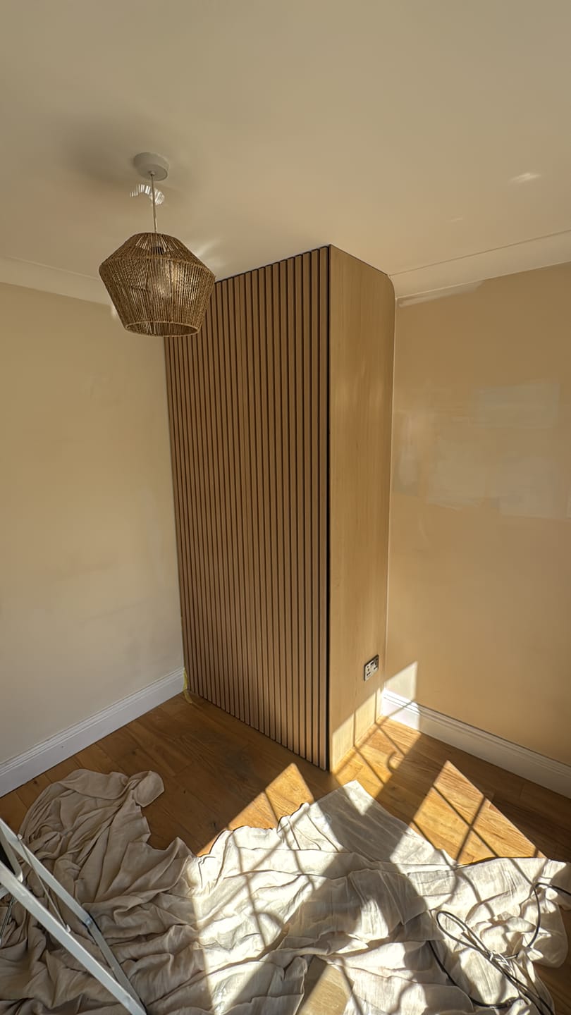 Customer photo review of Wooden Wall Panel | Natural Oak | Premium 3-sided Wood Veneer