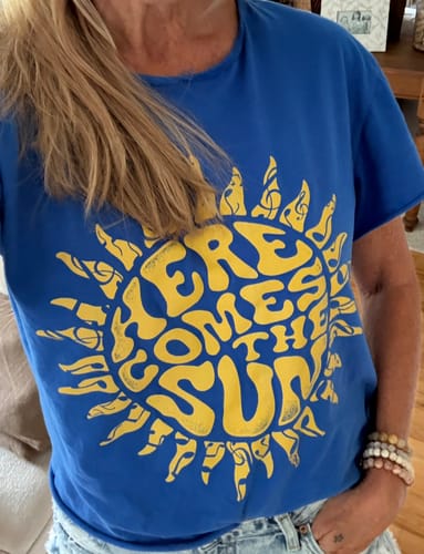 Customer photo review of Here Comes The Sun T-Shirt