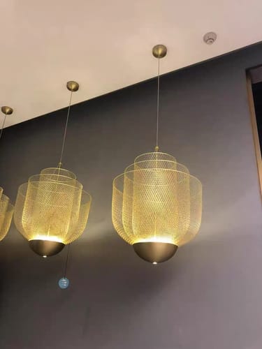 Customer photo review of WOW Mesh Uplight Vaulted Ceiling Pendant Chandelier-wow2069