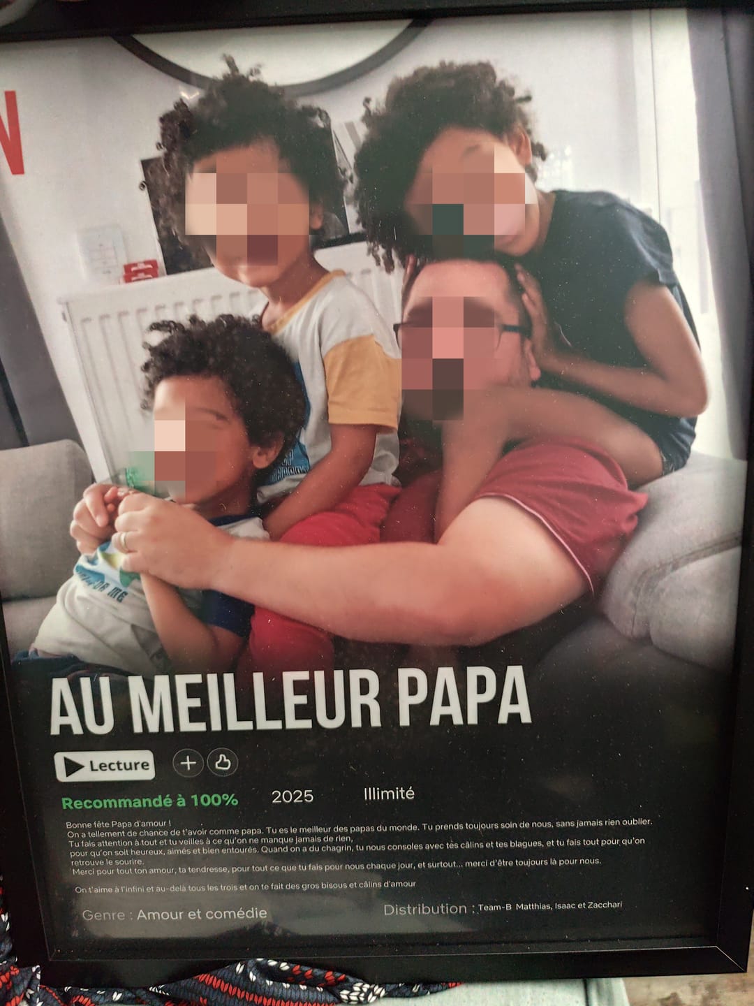Customer photo review of Notre Propre Film (Ed. Papa) - Affiche personnalisée