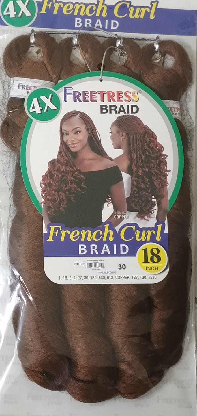 Customer photo review of Freetress Pre-Stretched Braid - 4X FRENCH CURL BRAID 18"