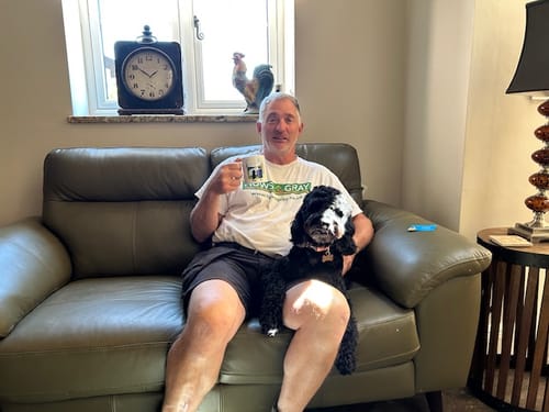 Customer photo review of Girl & Dogs - Life is better with a dog Personalised Mug