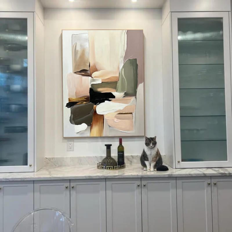 Customer photo review of Colorful Abstract Painting Canvas #AP110