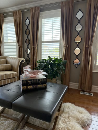 Customer photo review of XL Metal Teardrop Mirror (60"H x 7"L x 1"W)