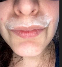 Customer photo review of Painless Facial Hair Removal Cream