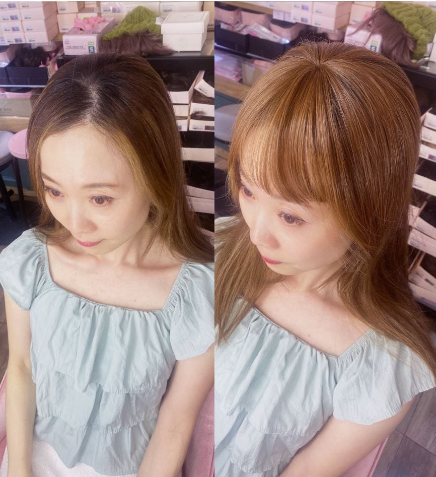 Customer photo review of *Handmade* See-through Bang