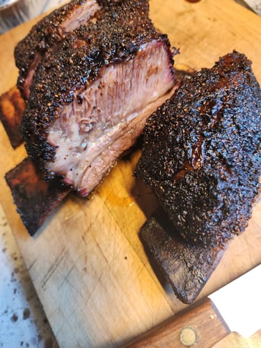 Customer photo review of Buy Bone-In Short Ribs, get FREE Meat Church Holy Cow Seasoning!