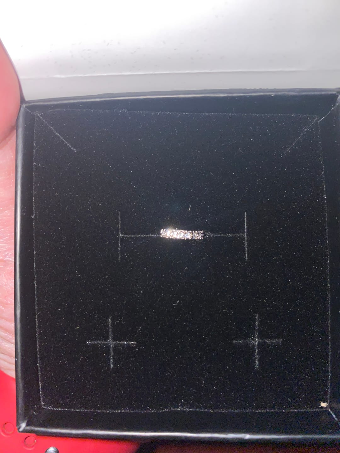 Customer photo review of Gloria 18k White Gold Plated 10mm Hoop Ear Cuff with Swarovski Crystals