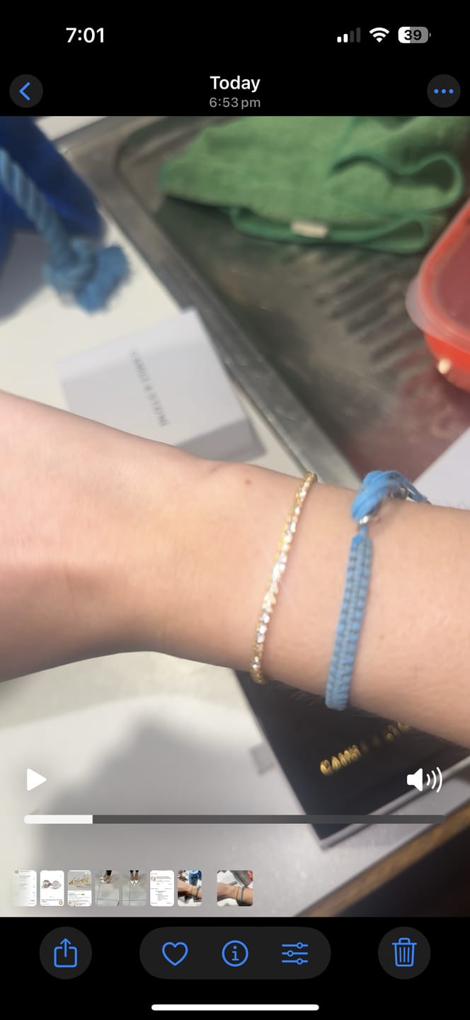 Customer photo review of Tennis Sapphire Bracelet
