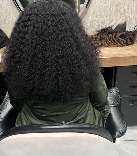 Customer photo review of The Kiara DD 20inch 4x4 Curly Wig