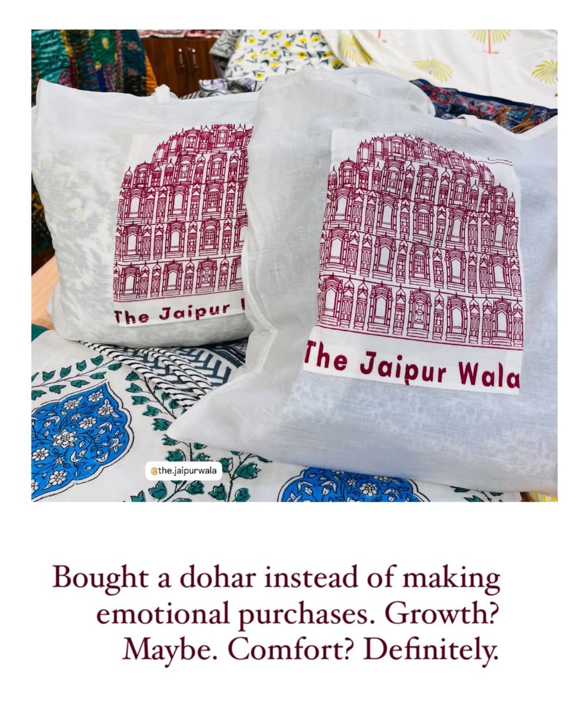 Customer photo review of Rang Bagh Muslin Razai