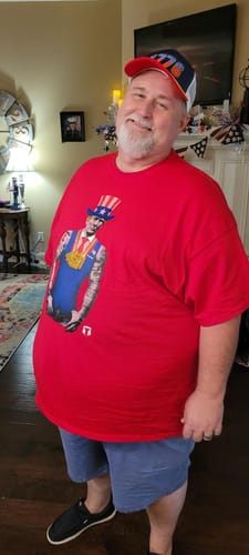 Customer photo review of Uncle Don 2.0 T-Shirt