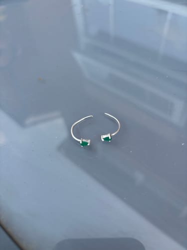 Customer photo review of Green Onyx Teardrop Ring (Silver)