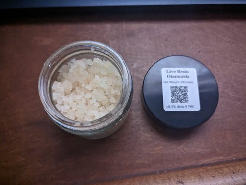 Customer photo review of Live Resin Diamonds