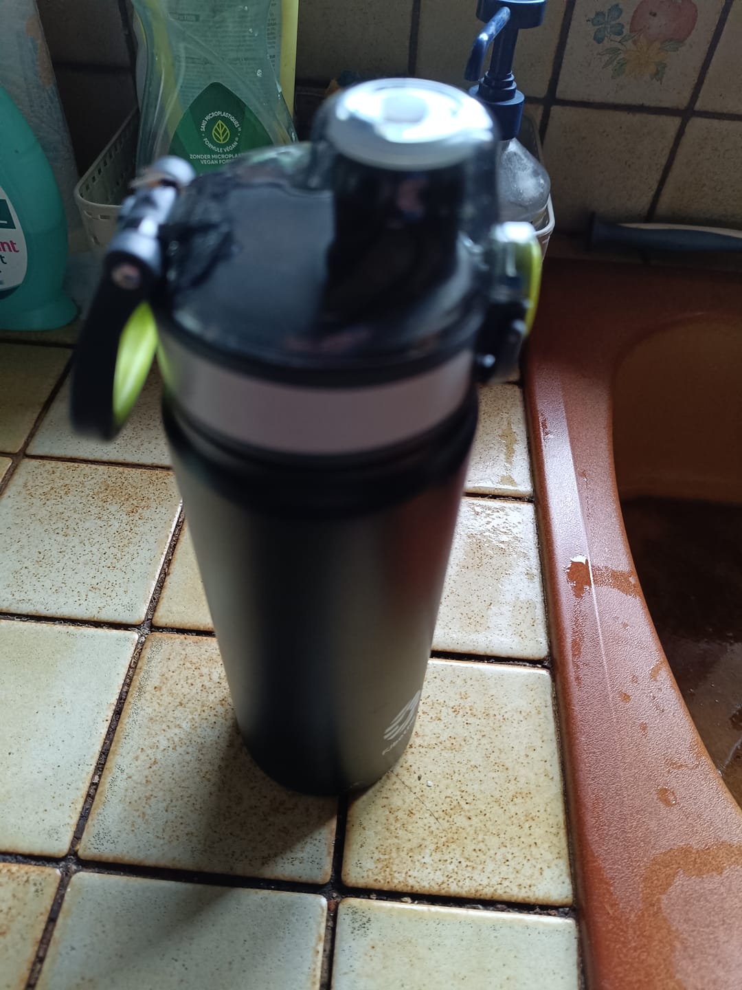 Customer photo review of Gourde Isotherme avec Paille Intégrée