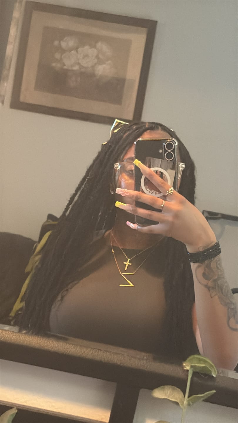 Customer photo review of Large Letter Necklace