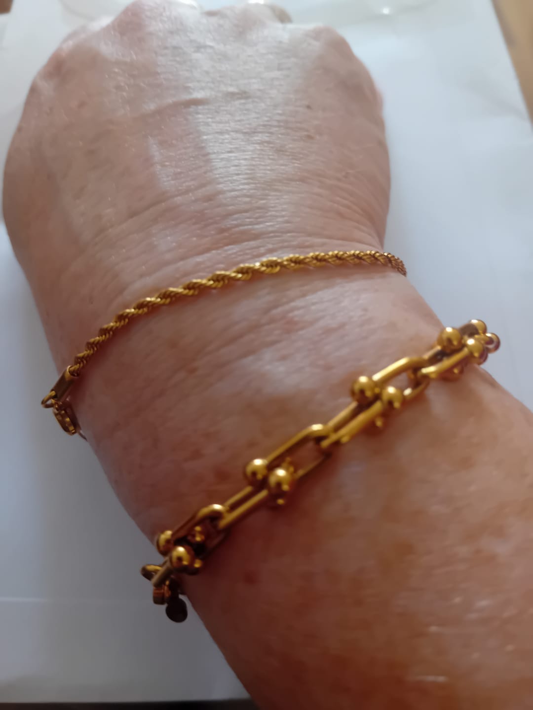 Customer photo review of Rope Chain Bracelet in Gold