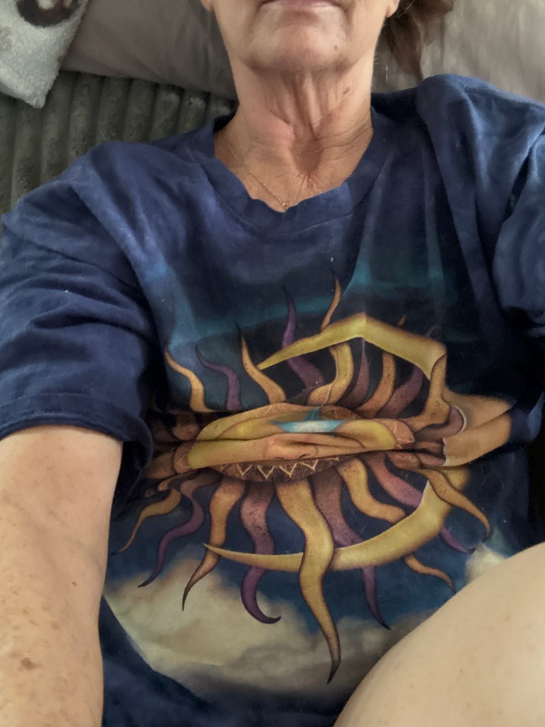 Customer photo review of Sun Moon and Star Tie Dye T Shirt