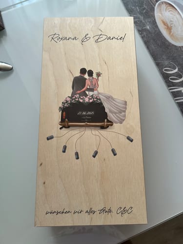 Kundenbewertung mit Foto zu Leonardo Gläser mit Gravur - Hochzeitsauto & Wedding Love als Set
