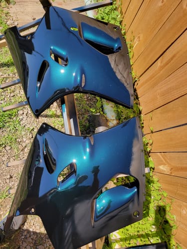 Customer photo review of Tinted Teal Paint Basecoat